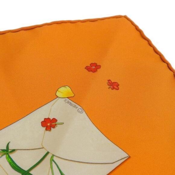 Authentic Hermes Carré Des Fleurs la Dire Silk Scarf - Picture 5 of 6